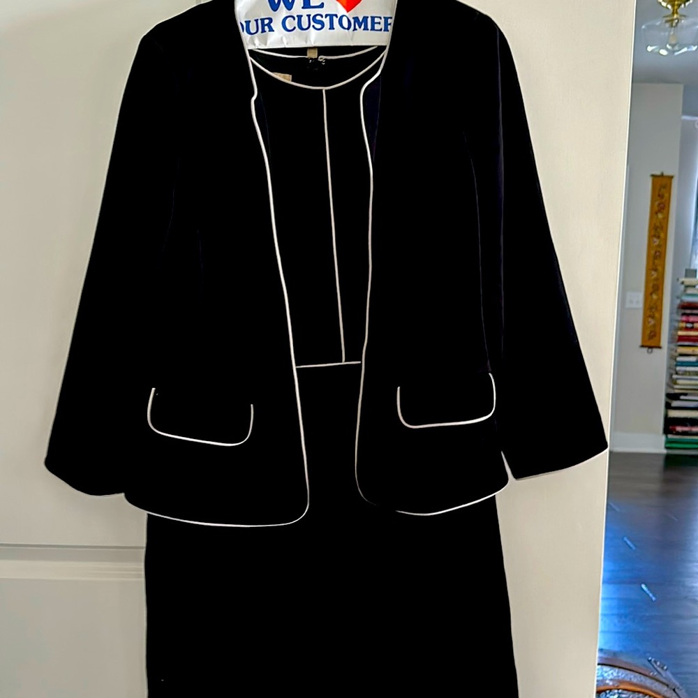 Talbots ponte knit dress with matching jacket